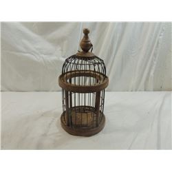 VINTAGE WOODEN BIRDCAGE