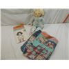 Image 1 : LOT 3 DOLL FABRIC , STUFFED DOLL PATTERN, DOLL