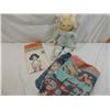 Image 2 : LOT 3 DOLL FABRIC , STUFFED DOLL PATTERN, DOLL