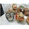 Image 2 : LOT 13 ASSORTED CARVED COCONUT HEADS, MONKEYS