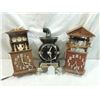 Image 1 : LOT 3 VINTAGE DECORATIVE WALL CLOCKS