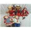 Image 1 : LOT 5 FABRIC STUFFED DOLLS