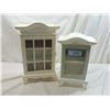 Image 2 : LOT 2 SHABBY CHIC DOLL CABINETS