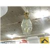 Image 1 : VINTAGE HANGING GLASS & BRASS LIGHT FIXTURE