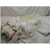 Image 1 : BOX LOT VINTAGE LINENS, FANCY WORK, DOLLIES,
