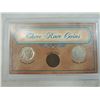Image 2 : THREE RARE COINS DISPLAY SET
