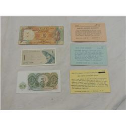 LOT 6 ASSORTED FOREIGN PAPER CURRENCY