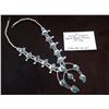 Image 1 : Natural Turqouise/Squash Blossom Necklace- (Case does not sell)  15 1/2" Long