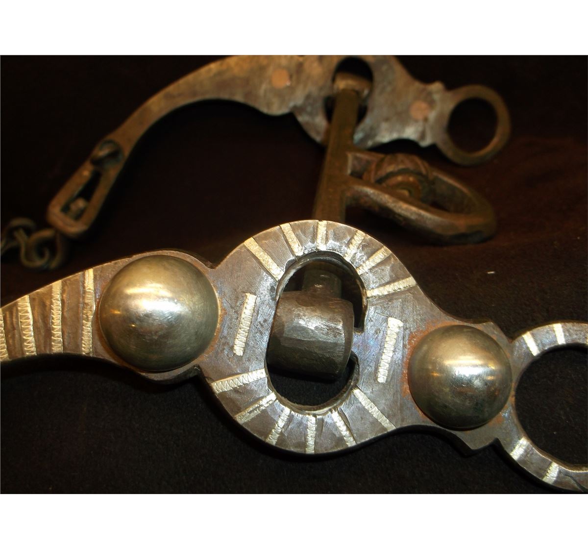 Unmarked/Silver Inlay/Santa Susanna Cheek/ Halfbreed Bit