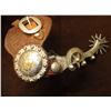 Image 2 : Garza/ Silver Inlay/ Elko Star Pattern Spurs/ Bucking Horse Conchos on Straps
