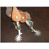 Image 5 : Garza/ Silver Inlay/ Elko Star Pattern Spurs/ Bucking Horse Conchos on Straps