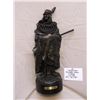 Image 1 : Mandan Man Red Feather Bronze-C. Adams-9 of 250- 6 1/2" X 6 1/2" X 20"