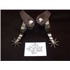 Image 1 : Crockett-Silver and Bronze Inlay and Overlay- 4 Heart Pattern Spurs