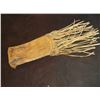 Image 3 : Beaded Fringed Leather Bag w/Antler Clasp- 4" X 8"