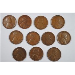 (11) LINCOLN CENTS (1920-D, 1921, 1924, 1924-D, 1924-S, 1926-D, 1926-S, 1927-D,