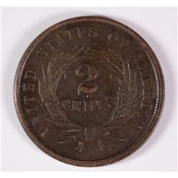1864 TWO CENT PC AU/BU