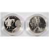 Image 1 : 2 - 2015 U.S. MARSHALS CLAD HALF DOLLARS 1- PROOF 1- UNC w/BOX & CERT