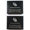Image 3 : 2 - 2015 U.S. MARSHALS CLAD HALF DOLLARS 1- PROOF 1- UNC w/BOX & CERT