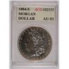 Image 1 : 1884-S MORGAN SILVER DOLLAR, ACG AU-53 SCARCE
