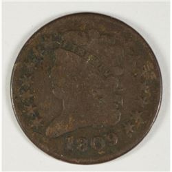 1809 HALF CENT F/VF