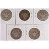 Image 2 : (5) BARBER HALF DOLLARS (1906, 1906-O, 1906-S, 1907, 1907-D)