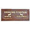 Image 1 : BLACK AMERICANA CAST IRON SEGREGATED DRINKING FOUNTAIN SIGN