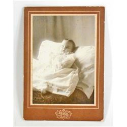 ANTIQUE POST MORTEM BABY CABINET CARD PHOTO