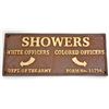 Image 1 : BLACK AMERICANA CAST IRON SEGREGATED ARMY MILITARY SHOWERS SIGN