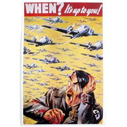 BRITISH  WHEN? ITS UP TO YOU  MILITARY RECRUITMENT POSTER PRINT