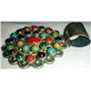 Image 3 : Signed Navajo Multi-Stone Pendant Sterling Silver