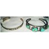 Image 1 : Two Navajo Sterling Silver and Turquoise Cuff Bracelets