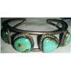 Image 2 : Two Navajo Sterling Silver and Turquoise Cuff Bracelets