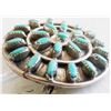 Image 5 : Zuni Petit Point Turquoise and Sterling Silver Pin