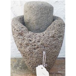 Large Prehistoric Native American Stone Mortar & Pestle