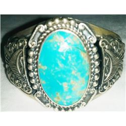 Navajo Sterling Silver & Turquoise Bracelet
