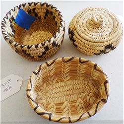 3 Papago Baskets