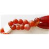 Image 5 : Double Stranded Carnelian Bead Necklace w/Bone Spacers
