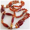 Image 6 : Double Stranded Carnelian Bead Necklace w/Bone Spacers