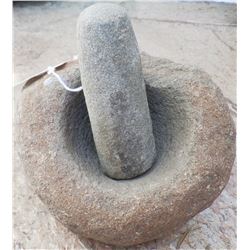 Prehistoric Native American Stone Mortar & Pestle