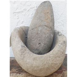 Prehistoric Native  American Mortar and Pestle