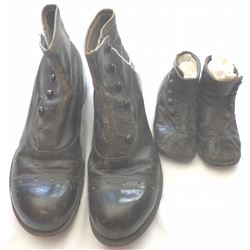 2 Pair Antique Button Type Shoes