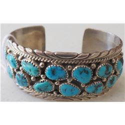 Navajo Sterling Silver & Turqouise Bracelet