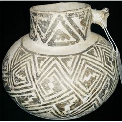 Anasazi Black & White Effigy Olla