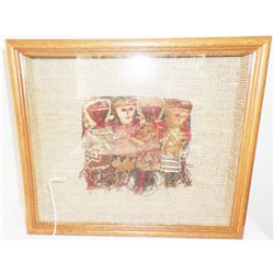 Four Framed Precolumbian Dolls