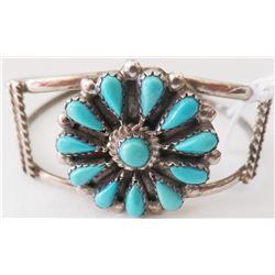 Navajo Sterling Silver and Turquoise Bracelet