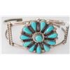Image 2 : Navajo Sterling Silver and Turquoise Bracelet