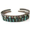Image 10 : Old Turquoise and SS Cuff Bracelets