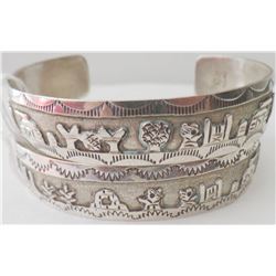 Two Navajo Sterling Silver Cuff Bracelets