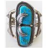 Image 1 : Large Navajo Sterling Silver & Turquoise Bracelet