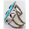 Image 2 : Large Navajo Sterling Silver & Turquoise Bracelet